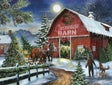 At the Christmas Barn 500 Piece Holiday Puzzle by SunsOut Puzzles - SunsOut - Jigsaw Puzzles - The Puzzle Center - 