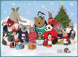 500 piece Christmas puzzle featuring cute animals by Puzzlefolk