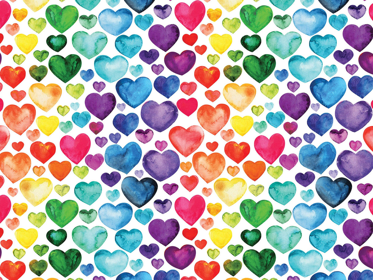 Rainbow Hearts 500-Piece Jigsaw Puzzle by Willow Creek Press