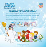 MasterPieces Frosty the Snowman 4-Pack puzzle box with four completed 100-piece puzzles laid out