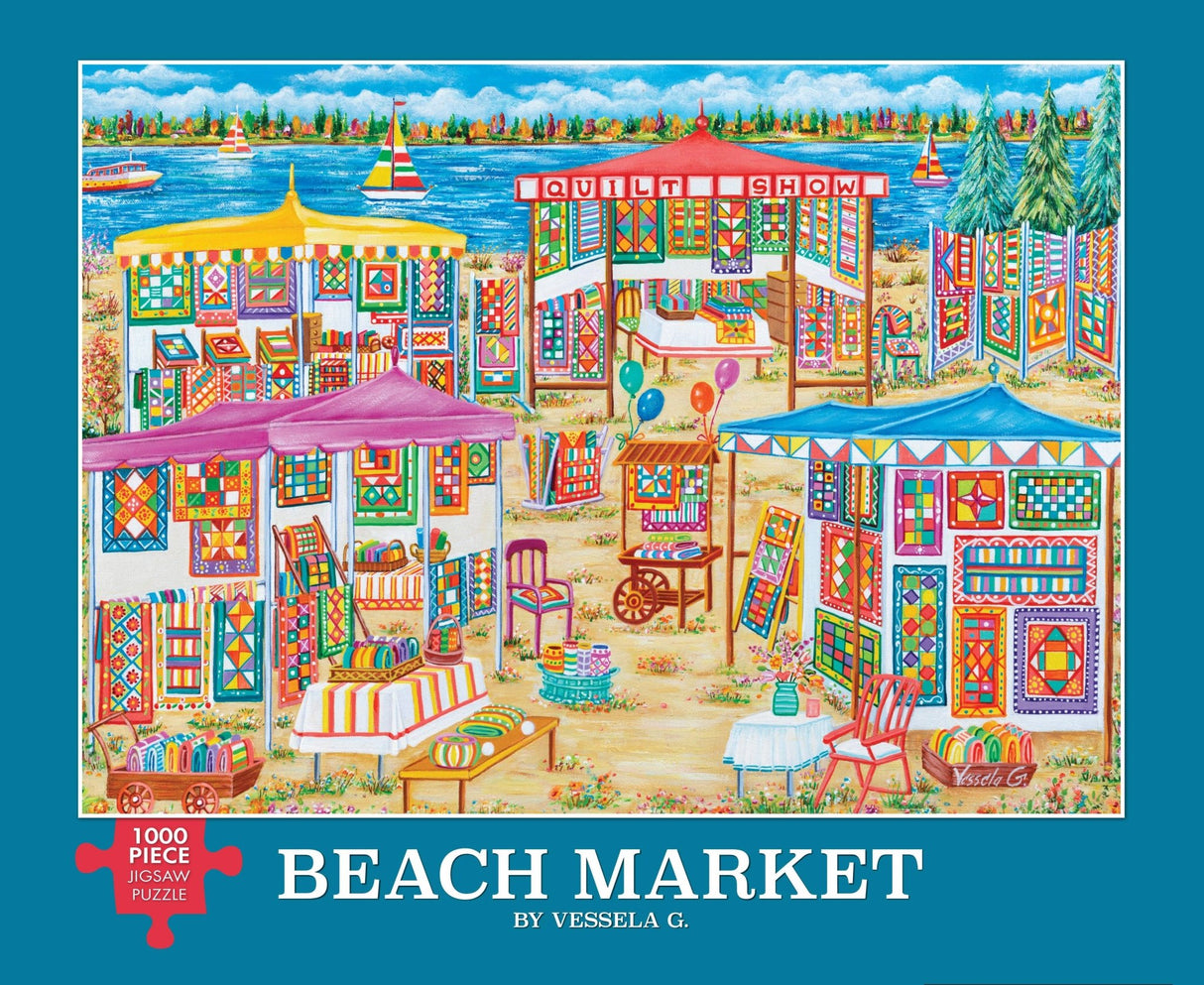 Beach Market 1000 - Piece Jigsaw Puzzle by Willow Creek Press - Willow Creek Press & Gifts - Jigsaw Puzzles - The Puzzle Center - 