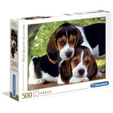 Close Together by Clementoni is a 500 piece jigsaw puzzle of cute puppies. 