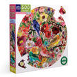 Birds and Blossoms 500 Piece Round Puzzle by eeBoo - eeBoo - Jigsaw Puzzles - The Puzzle Center - 