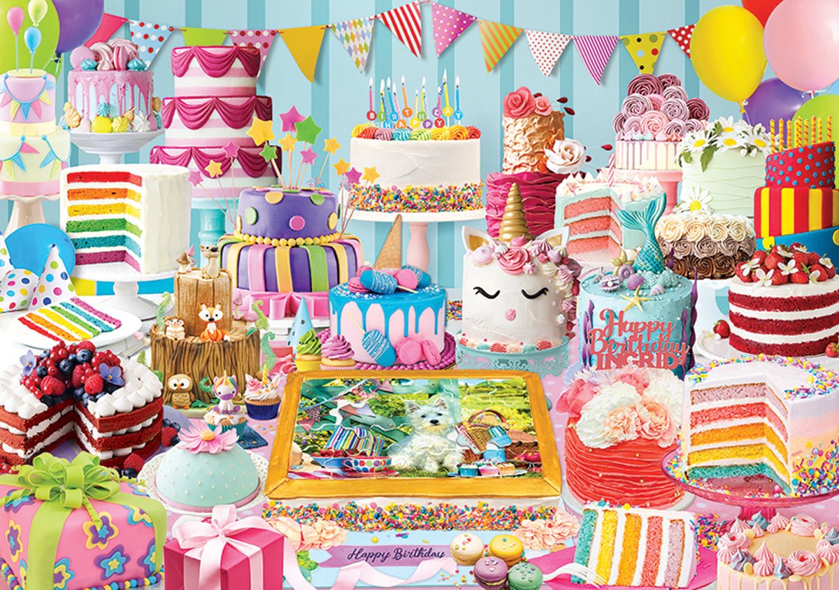 Birthday Cake Party 1000 Piece Jigsaw Puzzle by Eurographics - Sweet & Vibrant - Eurographics - Jigsaw Puzzles - The Puzzle Center - 