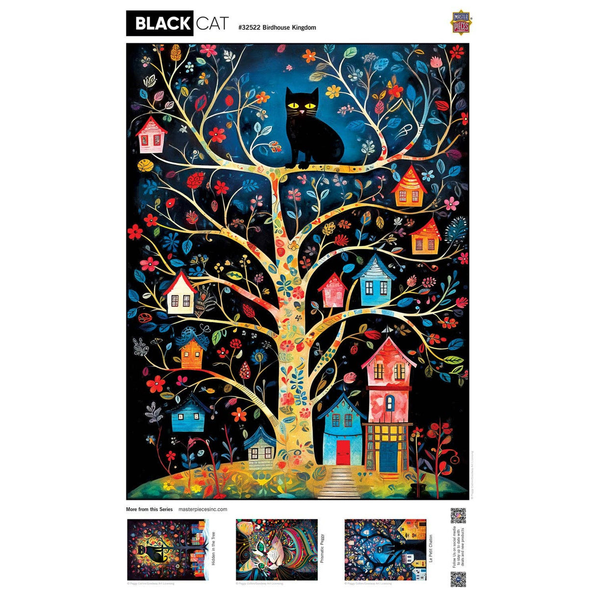 Black Cats - Birdhouse Kingdom 300 Piece EZ Grip Jigsaw Puzzle by Masterpieces Puzzles - Masterpieces Puzzles - Jigsaw Puzzles - The Puzzle Center