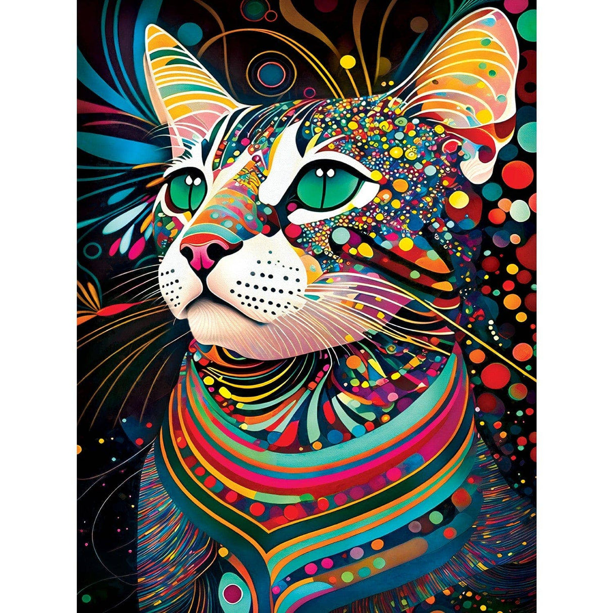 Black Cats - Prismatic Peggy 300 Piece EZ Grip Jigsaw Puzzle by Masterpieces Puzzles - Masterpieces Puzzles - Jigsaw Puzzles - The Puzzle Center