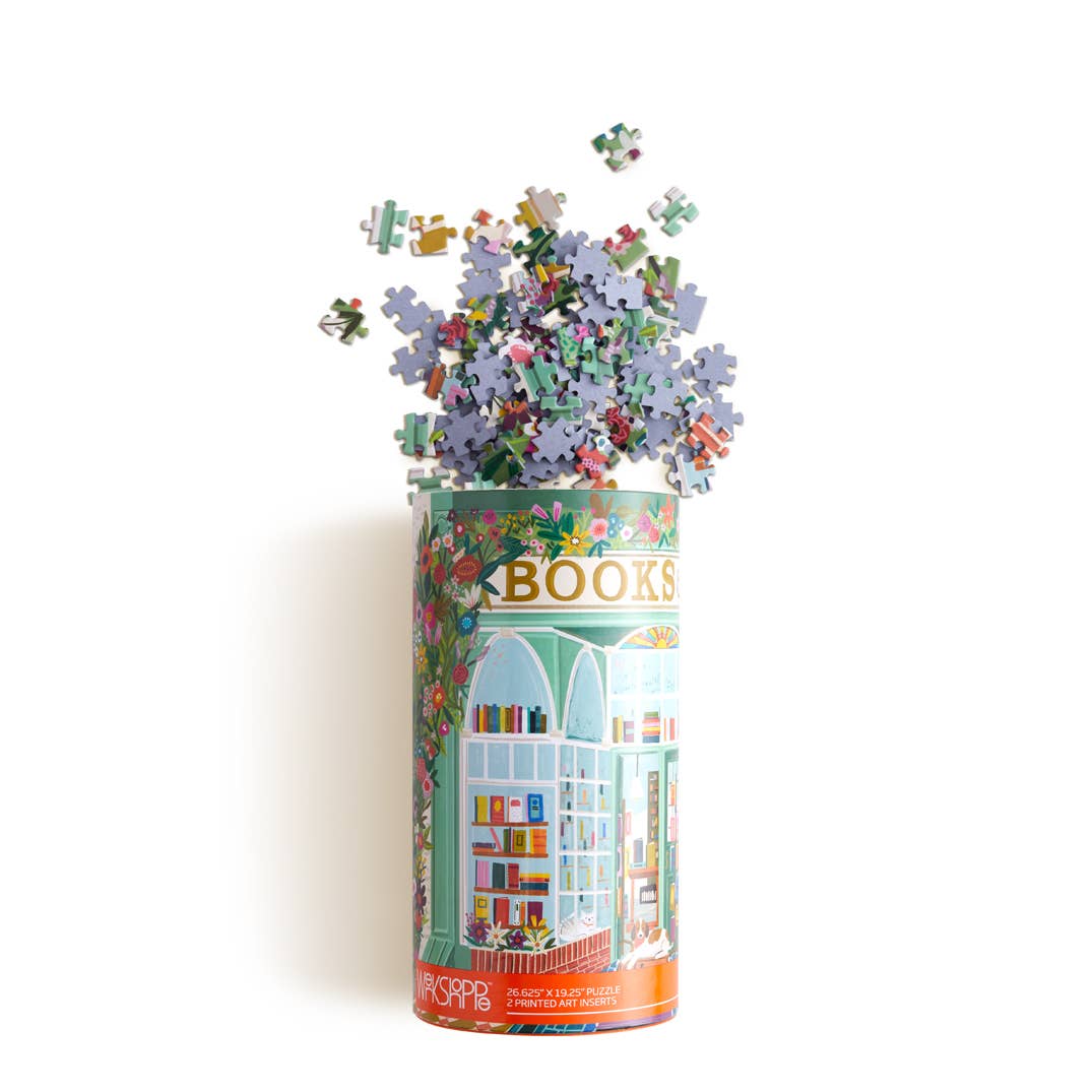 Books And Blooms 1000 Piece Puzzle by WerkShoppe Puzzles - WerkShoppe - Jigsaw Puzzles - The Puzzle Center