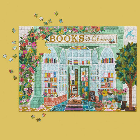 Books And Blooms 1000 Piece Puzzle by WerkShoppe Puzzles - WerkShoppe - Jigsaw Puzzles - The Puzzle Center