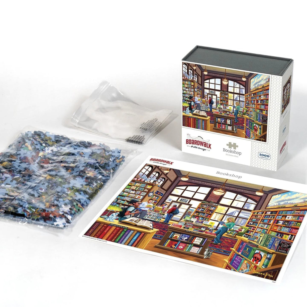 Bookshop 1000 Piece Puzzle by Boardwalk - Boardwalk - Jigsaw Puzzles - The Puzzle Center - 