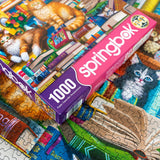 Bookshop Cats 1000 Piece Jigsaw Puzzle by Springbok Puzzles - Springbok Puzzles - Jigsaw Puzzles - The Puzzle Center - 