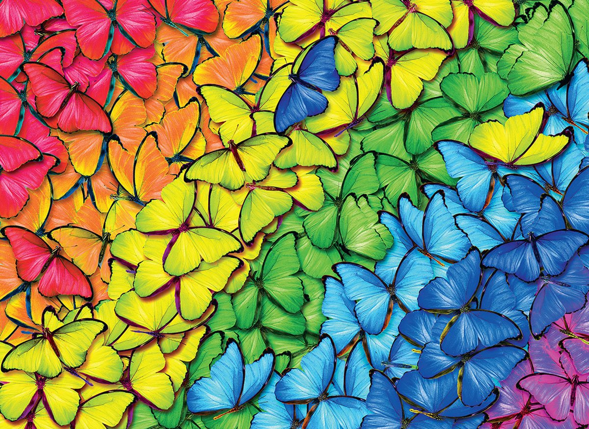 Butterfly Rainbow 1000 Piece Puzzle by EuroGraphics - Eurographics - Jigsaw Puzzles - The Puzzle Center - 