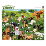 Image of the finished puzzle displayed in a playful setting, emphasizing the fun dog park scene