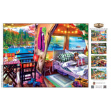 Campside - Glamping Style 300 Piece EZ Grip Puzzle by MasterPieces - Masterpieces Puzzles - Jigsaw Puzzles - The Puzzle Center - 