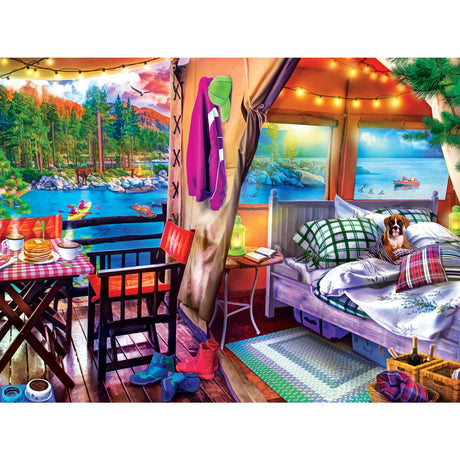 Campside - Glamping Style 300 Piece EZ Grip Puzzle by MasterPieces - Masterpieces Puzzles - Jigsaw Puzzles - The Puzzle Center - 