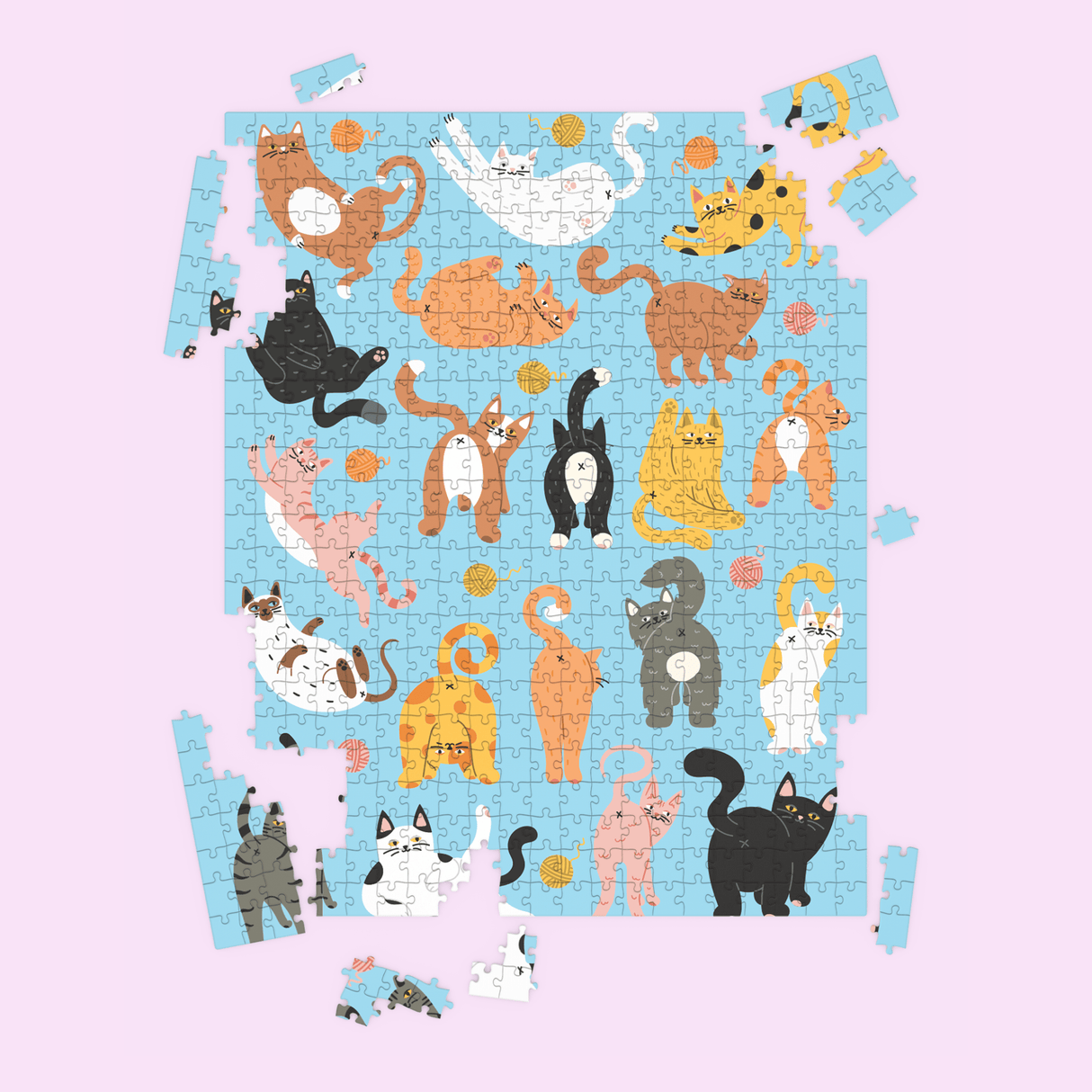 Cat Butts Puzzle - Funny 500 Piece Jigsaw Puzzle by FUN CLUB - FUN CLUB - Jigsaw Puzzles - The Puzzle Center - 