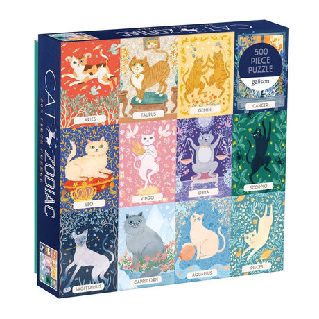 Cat Zodiac 500 Piece Puzzle by Galison - Galison - Jigsaw Puzzles - The Puzzle Center - 