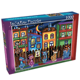 Cats Night Out 1000 Piece Jigsaw Puzzle by JaCaRou Puzzles - JaCaRou Puzzles Inc. - Jigsaw Puzzles - The Puzzle Center - 