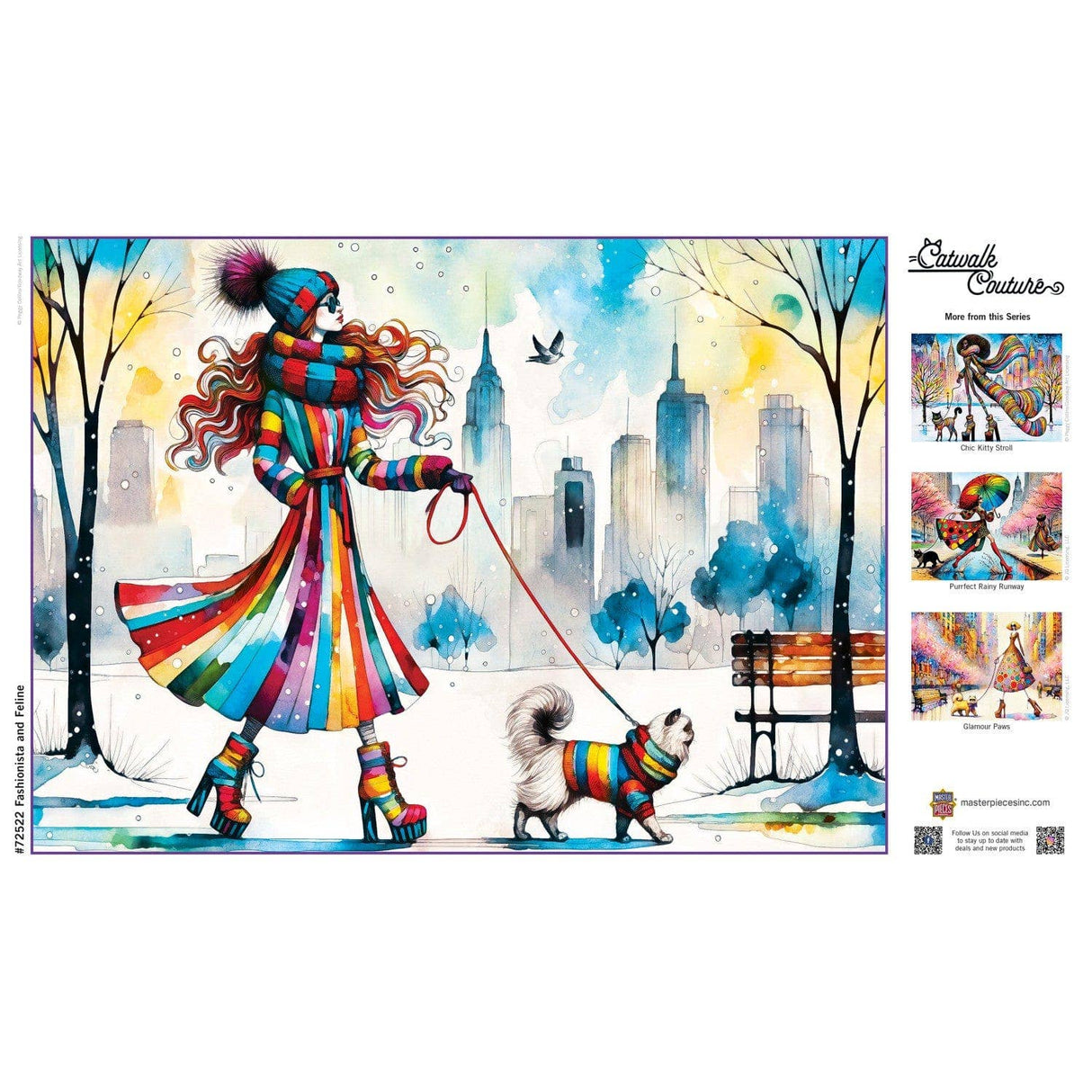 Catwalk Couture - Fashionista and Feline 1000 Piece Jigsaw Puzzle by Masterpieces Puzzles - Masterpieces Puzzles - Jigsaw Puzzles - The Puzzle Center