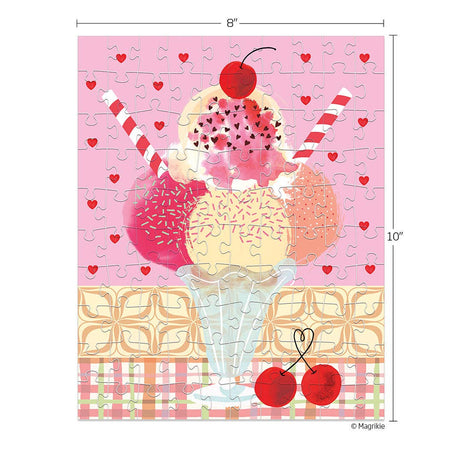 Cherry Sundae 100 Piece Mini Jigsaw Puzzle Snax by WerkShoppe Puzzles - WerkShoppe - Jigsaw Puzzles - The Puzzle Center