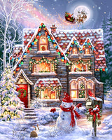 Christmas Eve Cottage 1000 Piece Jigsaw Puzzle by Springbok Puzzles - Festive Holiday Jigsaw Puzzles - Springbok Puzzles - Jigsaw Puzzles - The Puzzle Center - 