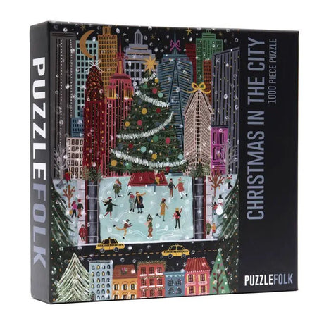 Christmas in the City 1000 Piece Holiday Puzzle by Puzzlefolk - Puzzlefolk - Jigsaw Puzzles - The Puzzle Center - 