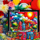 Chromatic Lane 1000 Piece Jigsaw Puzzle by JaCaRou Puzzles - JaCaRou Puzzles Inc. - Jigsaw Puzzles - The Puzzle Center - 