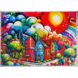 Chromatic Lane 1000 Piece Jigsaw Puzzle by JaCaRou Puzzles - JaCaRou Puzzles Inc. - Jigsaw Puzzles - The Puzzle Center - 