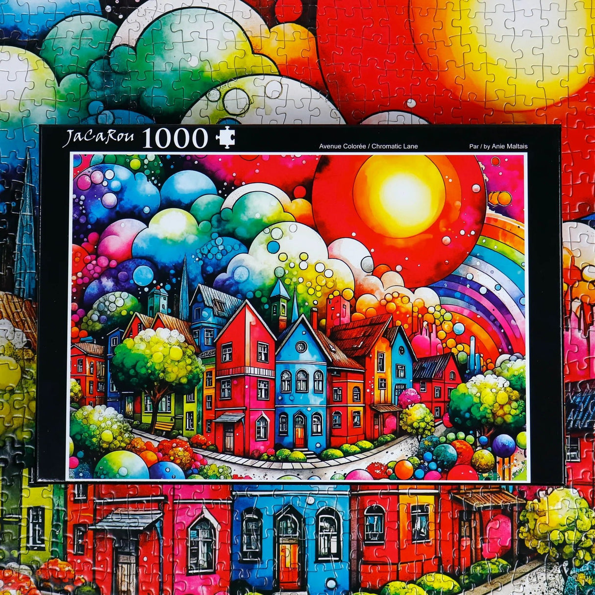 Chromatic Lane 1000 Piece Jigsaw Puzzle by JaCaRou Puzzles - JaCaRou Puzzles Inc. - Jigsaw Puzzles - The Puzzle Center - 