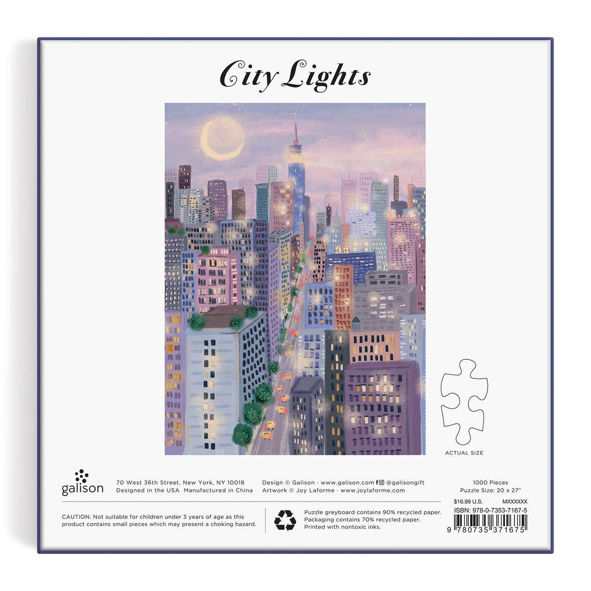 City Lights 1000 Piece Jigsaw Puzzle by Galison Puzzles - Galison - Jigsaw Puzzles - The Puzzle Center