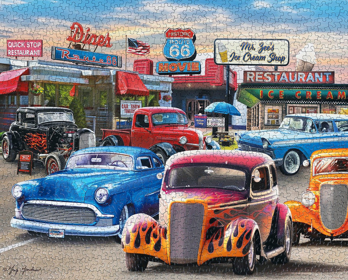 Classic Car Show 1000 Piece Jigsaw Puzzle by Springbok Puzzles - Springbok Puzzles - Jigsaw Puzzles - The Puzzle Center - 