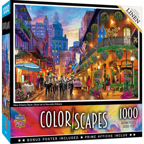 Colorscapes - New Orleans Style 1000 Piece Puzzle by Masterpieces Puzzles - Masterpieces Puzzles - Jigsaw Puzzles - The Puzzle Center