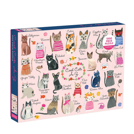 Cool Cats A - Z 1000 Piece Jigsaw Puzzle by Mudpuppy - Mudpuppy - Jigsaw Puzzles - The Puzzle Center