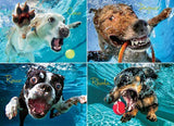 High-quality 1000 piece puzzle with underwater dog photography