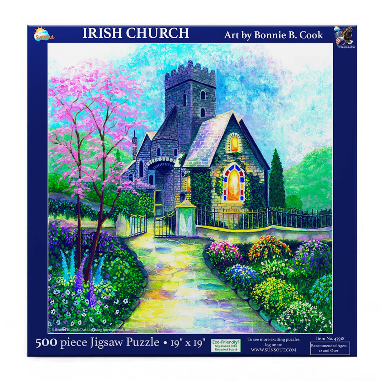 Irish Church 500 Piece Jigsaw Puzzle by SunsOut - Enchanting Irish Beauty