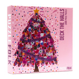 Deck the Halls 1000 Piece Puzzle by Puzzlefolk | Festive Pink Christmas Tree - Puzzlefolk - Jigsaw Puzzles - The Puzzle Center - 