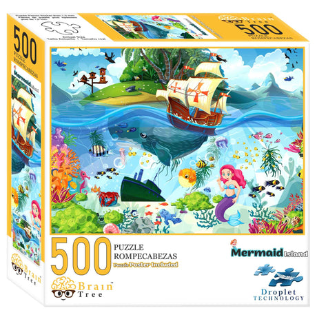 Mermaid Island - 500 Pieces Jigsaw Puzzles by Brain Tree