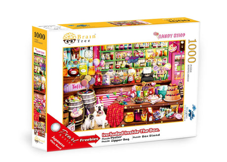 Candy Shop Puzzle - 1000 Piece Bright Jigsaw Puzzle by Brain Tree Games
