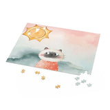 Jigsaw Puzzle 500 Piece - Mornings with My Cat by Onetify