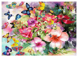 Flora and Fauna Puzzles - 1000 Piece Watercolor Jigsaw Puzzle by Brain Tree Games