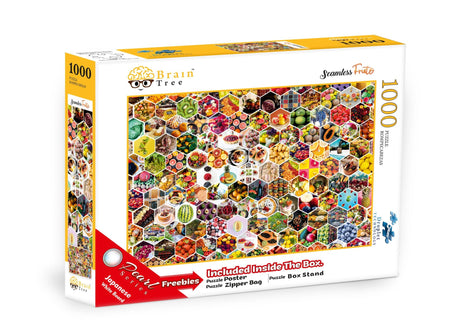 Seamless Fruits Jigsaw Puzzles 1000 Piece by Brain Tree