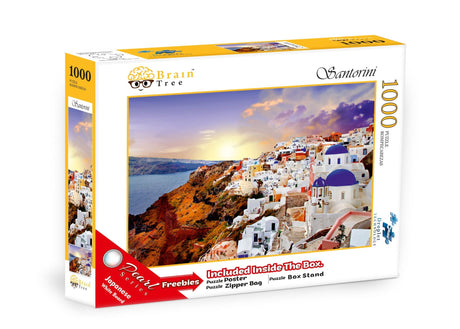 Santorini Puzzle - 1000 Piece Photographic Jigsaw Puzzle by Brain Tree Games