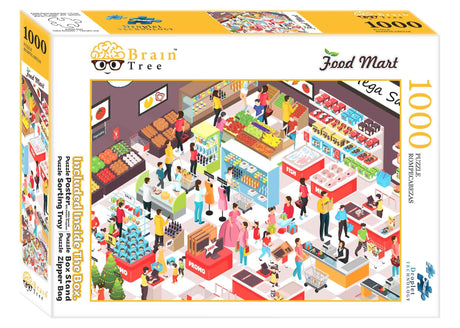 Food Mart Jigsaw Puzzle - 1000 Piece Culinary Delight Puzzle by Brain Tree Games