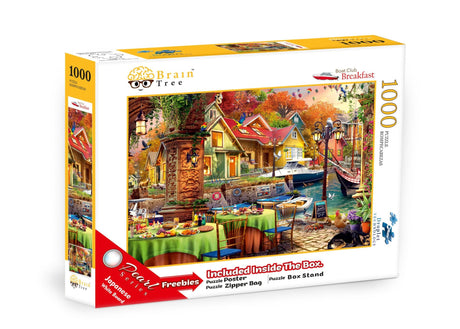 Boat Club Breakfast Puzzle - 1000 Piece Luxurious Jigsaw Puzzle by Brain Tree Game