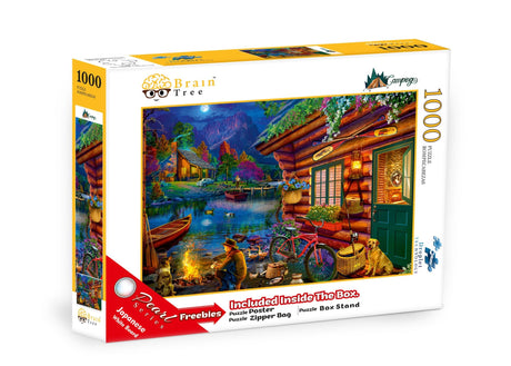 Jigsaw Puzzles 1000 Piece - Camping by Brain Tree