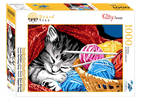 Kitty Snooze Jigsaw Puzzles - 1000 Pieces by Brain Tree
