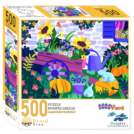 Backyard Puzzles - 500 Piece Artistic Jigsaw Puzzle by Brain Tree Games