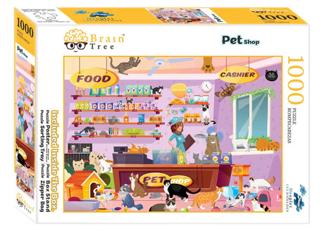 Pet Shop Jigsaw Puzzle - 1000 Piece Superior Quality Puzzle by Brain Tree Games