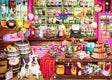 Bright and colorful jigsaw puzzle of a Candy Shop. Jigsaw Puzzle for the family