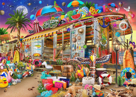 1000 Piece Beach Fantas Jigsaw Puzzle from Brain Tree has lots of bright and fun colors