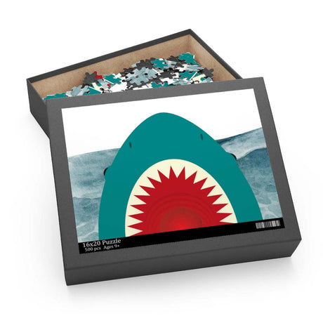 Jigsaw Puzzle 500 Piece - Shark Jaws by Onetify
